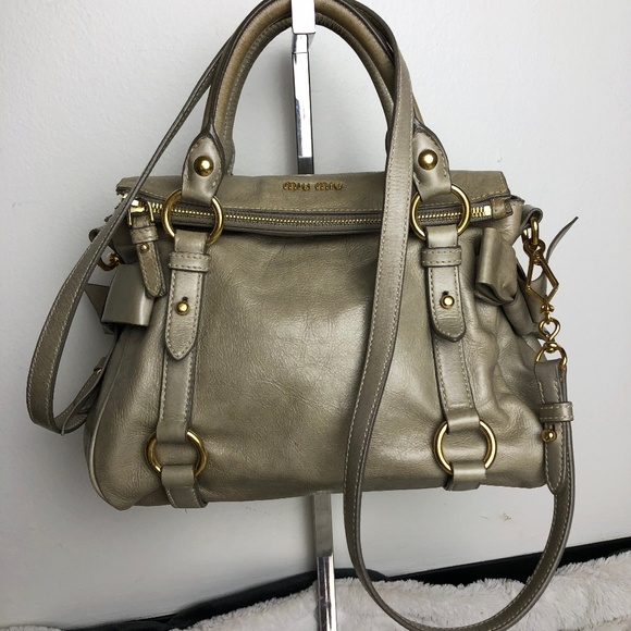 Miu Miu Handbags - AUTH Miu Miu Vitello Lux mini Bow Satchel